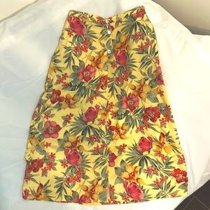 Womens Napa Valley pull on ling linen button front skirt